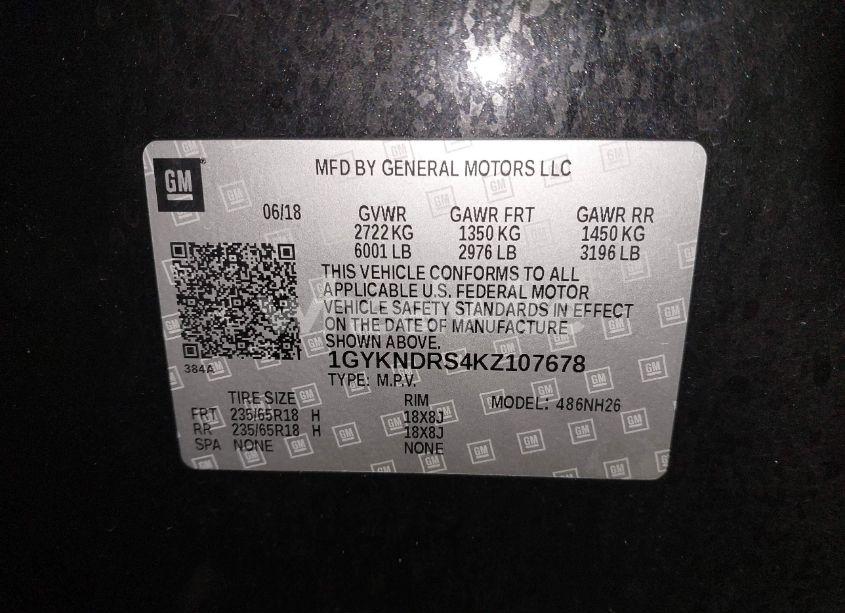 Photo 9 of 2019 Cadillac Xt5 LUXURY (VIN 1GYKNDRS4KZ107678)