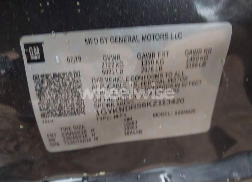 Photo 9 of 2019 Cadillac Xt5 LUXURY (VIN 1GYKNDRS6KZ113420)