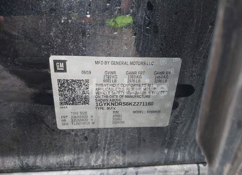 Photo 9 of 2019 Cadillac Xt5 LUXURY (VIN 1GYKNDRS6KZ271160)