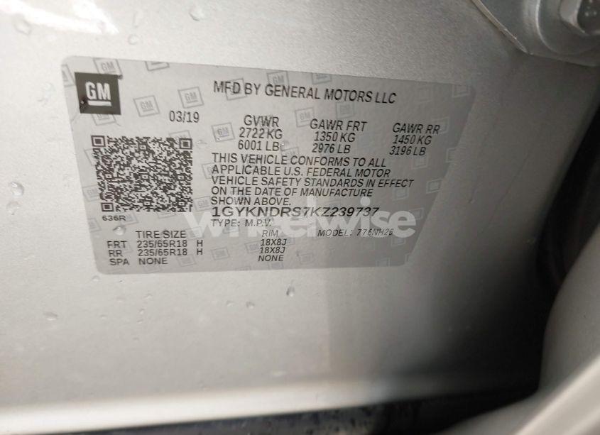 Photo 9 of 2019 Cadillac Xt5 LUXURY (VIN 1GYKNDRS7KZ239737)