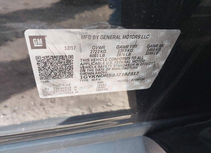 Photo 9 of 2018 Cadillac Xt5 LUXURY (VIN 1GYKNDRS8JZ182317)