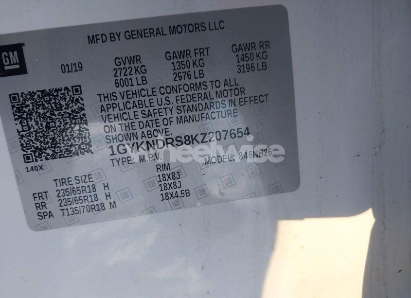 Photo 9 of 2019 Cadillac Xt5 LUXURY (VIN 1GYKNDRS8KZ207654)