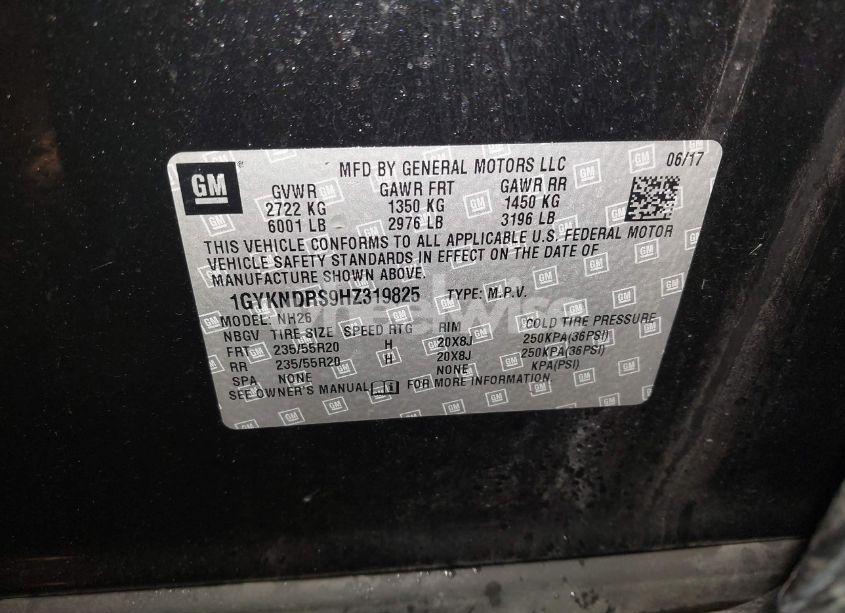 Photo 9 of 2017 Cadillac Xt5 LUXURY (VIN 1GYKNDRS9HZ319825)