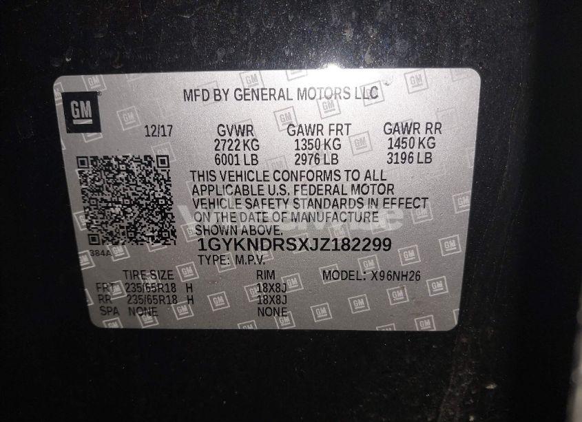 Photo 9 of 2018 Cadillac Xt5 LUXURY (VIN 1GYKNDRSXJZ182299)