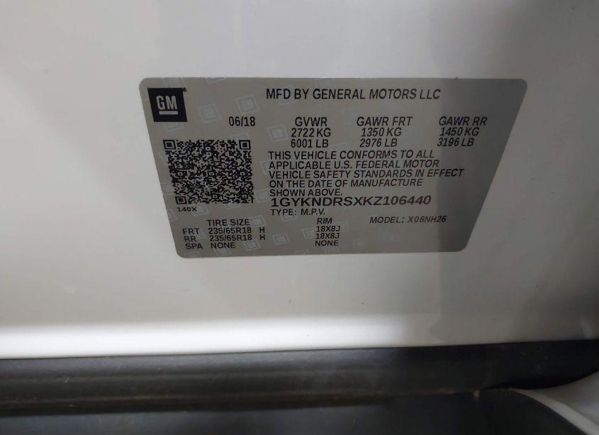 Photo 9 of 2019 Cadillac Xt5 LUXURY (VIN 1GYKNDRSXKZ106440)