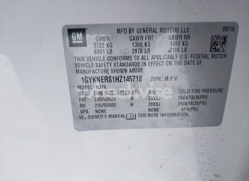 Photo 9 of 2017 Cadillac Xt5 PREMIUM LUXURY (VIN 1GYKNERS1HZ145710)