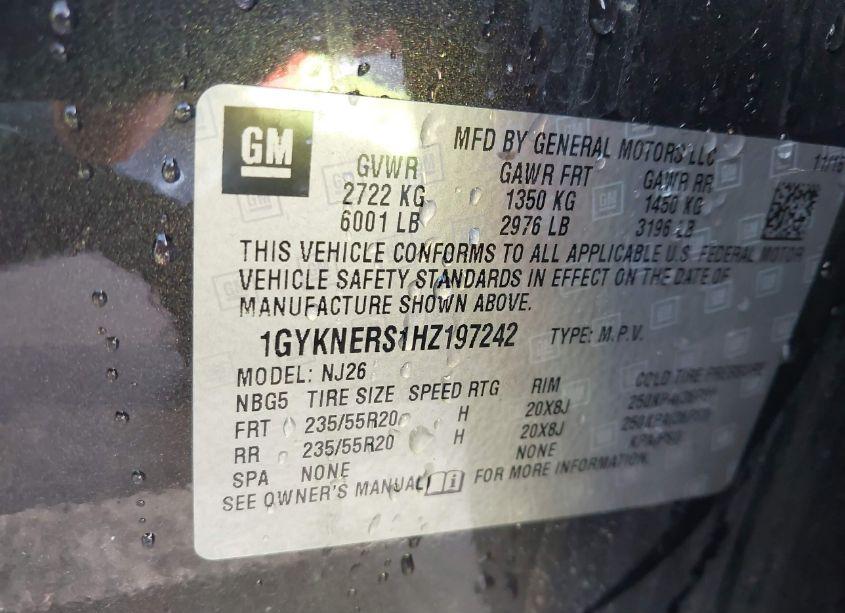 Photo 9 of 2017 Cadillac Xt5 PREMIUM LUXURY (VIN 1GYKNERS1HZ197242)