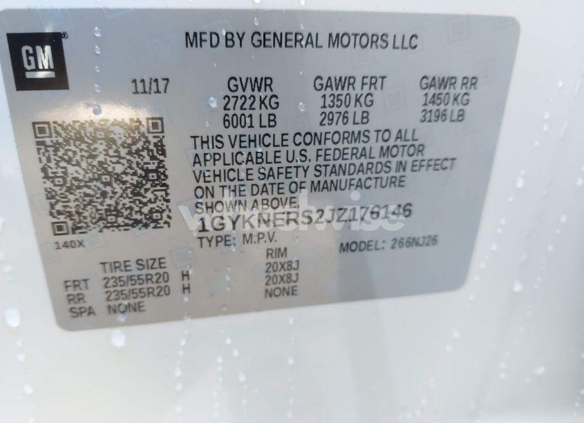 Photo 9 of 2018 Cadillac Xt5 PREMIUM LUXURY (VIN 1GYKNERS2JZ176146)