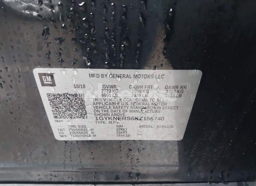 Photo 9 of 2019 Cadillac Xt5 PREMIUM LUXURY (VIN 1GYKNERS6KZ155740)