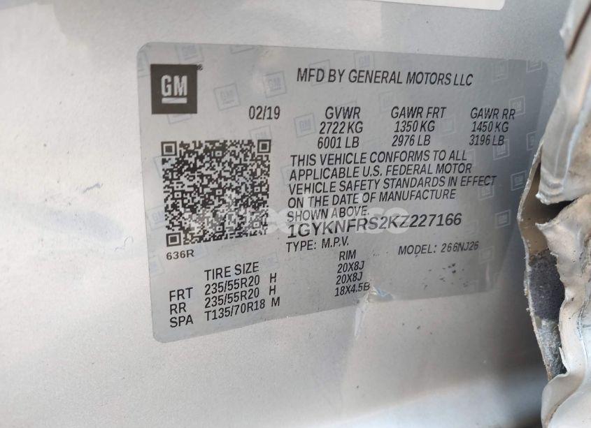 Photo 9 of 2019 Cadillac Xt5 PREMIUM LUXURY (VIN 1GYKNFRS2KZ227166)