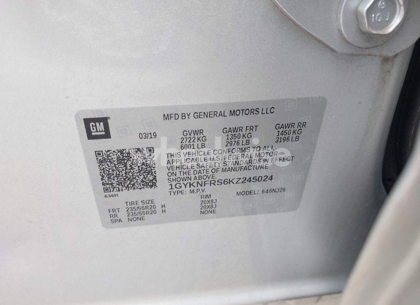 Photo 9 of 2019 Cadillac Xt5 PREMIUM LUXURY (VIN 1GYKNFRS6KZ245024)