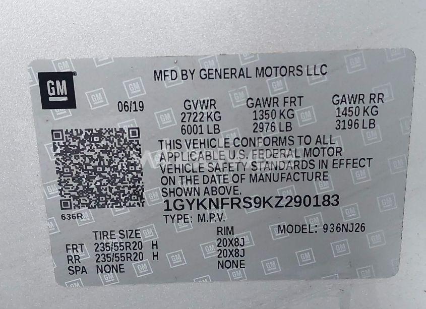 Photo 9 of 2019 Cadillac Xt5 PREMIUM LUXURY AWD (VIN 1GYKNFRS9KZ290183)