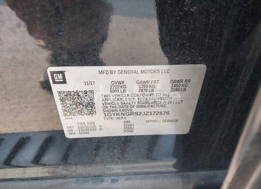 Photo 9 of 2018 Cadillac Xt5 PLATINUM (VIN 1GYKNGRS2JZ172576)