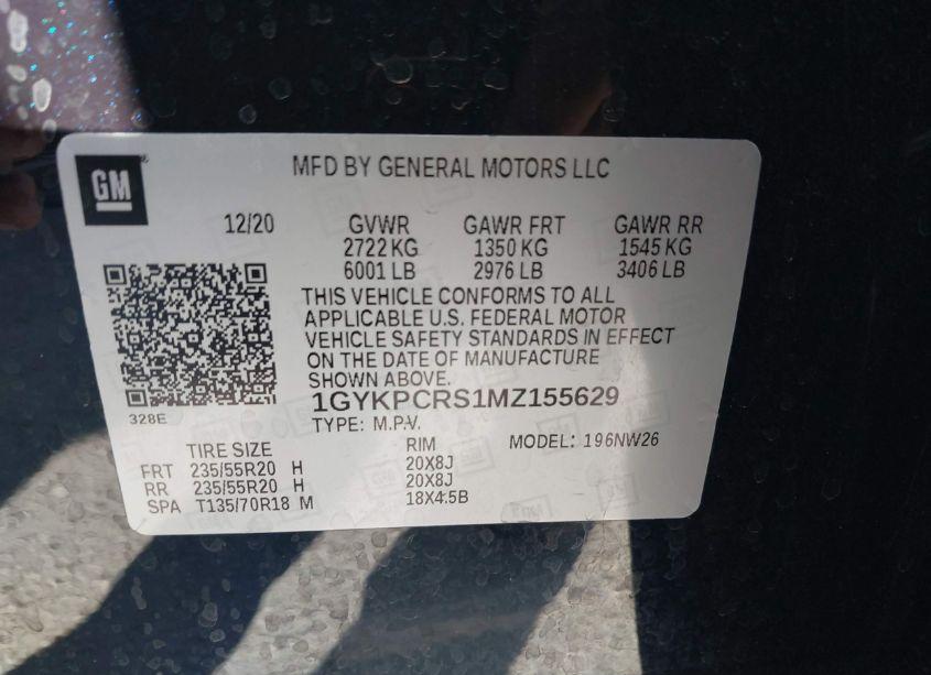 Photo 9 of 2021 Cadillac Xt6 PREMIUM LUXURY (VIN 1GYKPCRS1MZ155629)