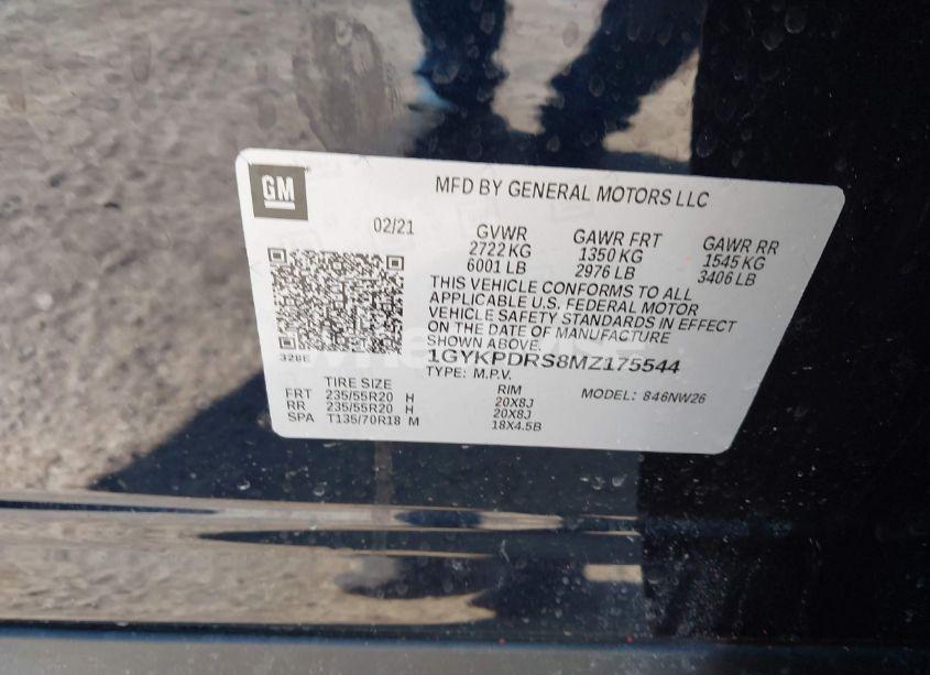 Photo 9 of 2021 Cadillac Xt6 AWD PREMIUM LUXURY (VIN 1GYKPDRS8MZ175544)