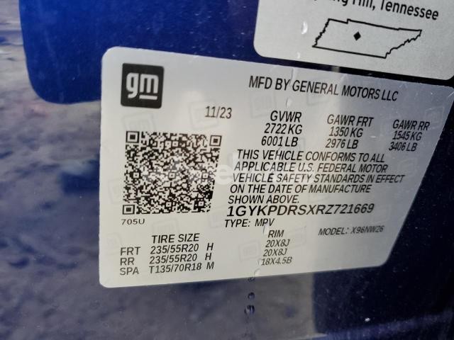 Photo 4 of 2024 CADILLAC XT6 PREMIUM LUXURY (VIN 1GYKPDRSXRZ721669)