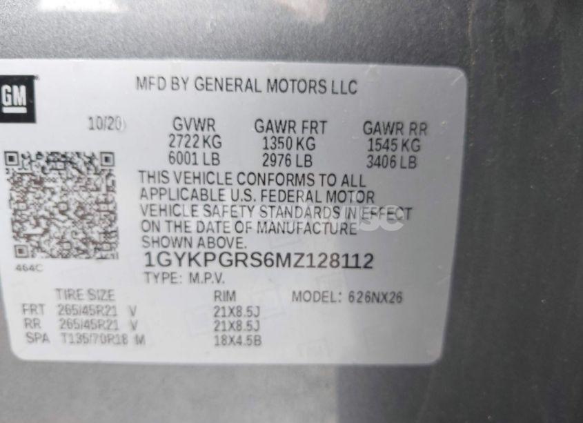 Photo 9 of 2021 Cadillac Xt6 AWD SPORT (VIN 1GYKPGRS6MZ128112)