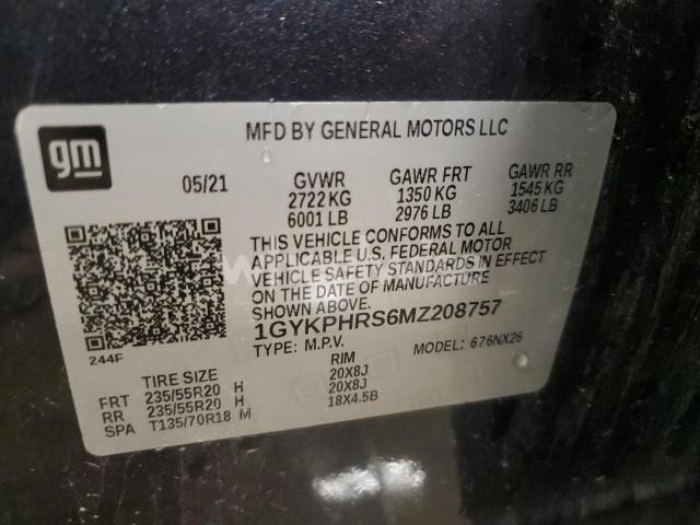 Photo 10 of 2021 CADILLAC XT6 SPORT (VIN 1GYKPHRS6MZ208757)