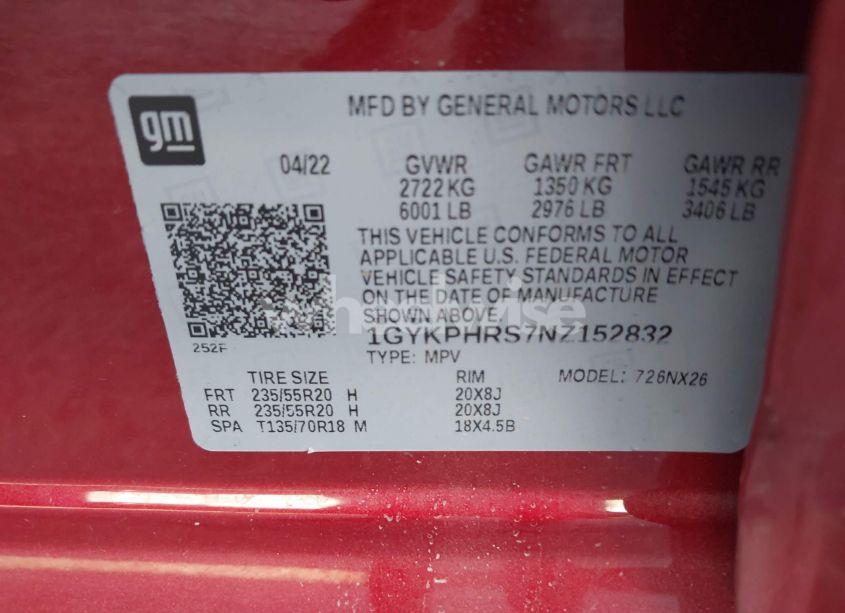 Photo 9 of 2022 Cadillac Xt6 AWD SPORT (VIN 1GYKPHRS7NZ152832)