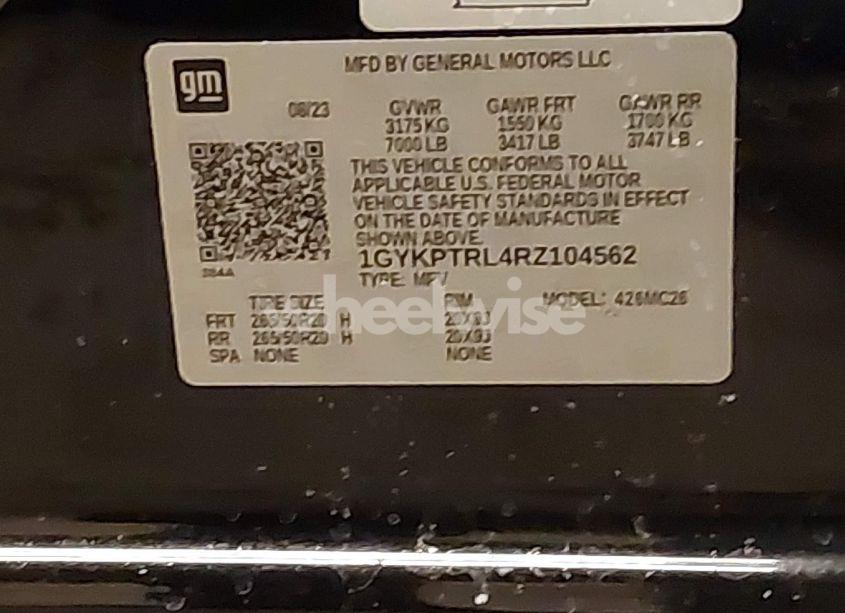 Photo 9 of 2024 Cadillac Lyriq SPORT W/1SF (VIN 1GYKPTRL4RZ104562)