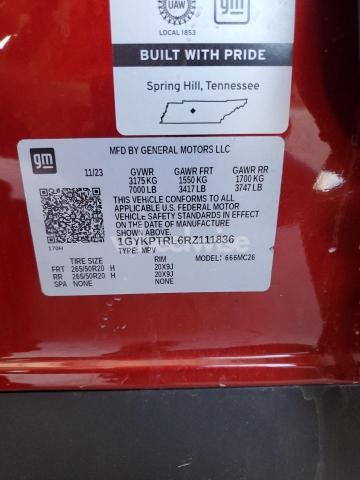 Photo 9 of 2024 CADILLAC LYRIQ SPORT (VIN 1GYKPTRL6RZ111836)