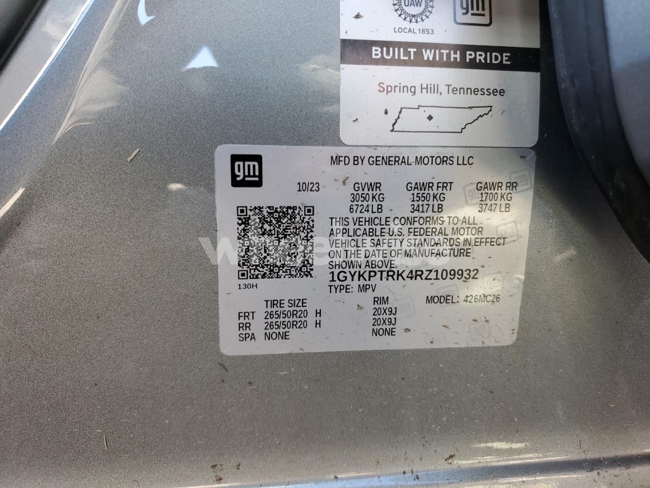 Photo 13 of 2024 CADILLAC LYRIQ SPORT (VIN 1GYKPWRL0RZ123921)