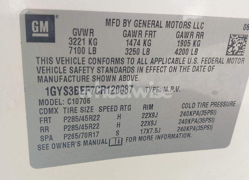 Photo 9 of 2012 Cadillac Escalade LUXURY (VIN 1GYS3BEF7CR120087)