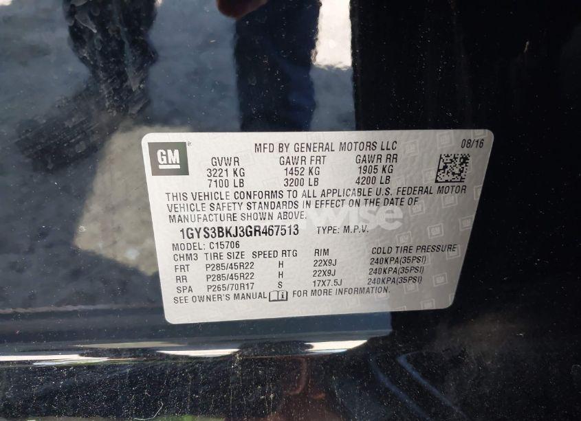 Photo 9 of 2016 Cadillac Escalade LUXURY COLLECTION (VIN 1GYS3BKJ3GR467513)