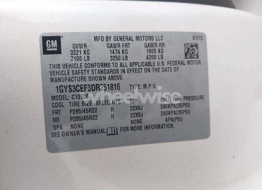 Photo 9 of 2013 Cadillac Escalade PREMIUM (VIN 1GYS3CEF3DR251816)