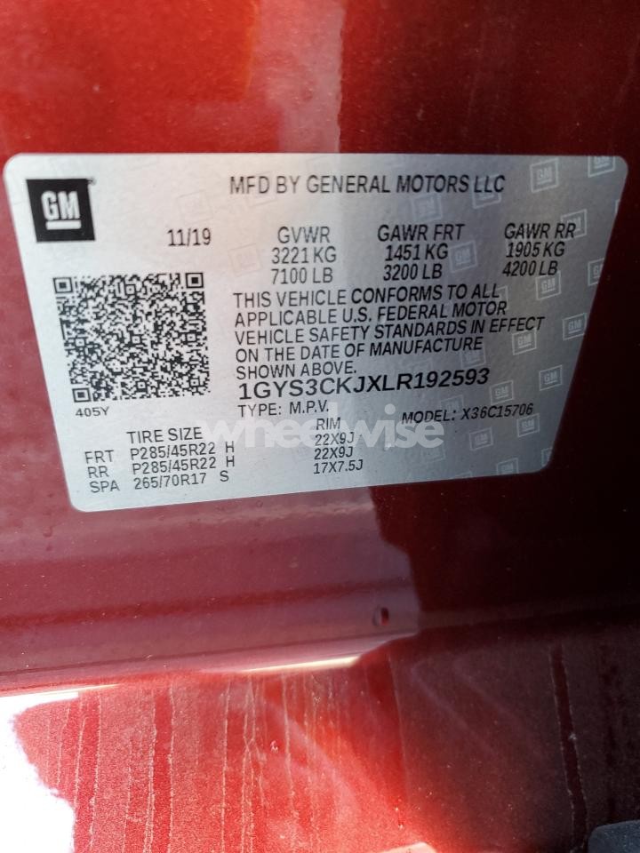 Photo 14 of 2020 CADILLAC ESCALADE PREMIUM LUXURY (VIN 1GYS3CKJXLR192593)