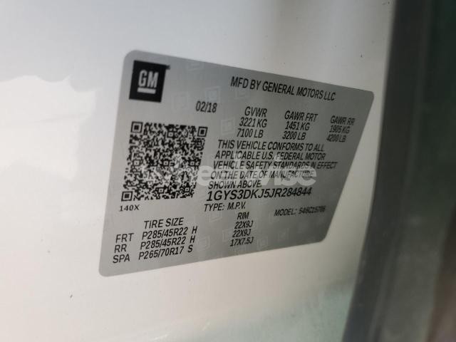 Photo 5 of 2018 CADILLAC ESCALADE PLATINUM (VIN 1GYS3DKJ5JR284844)