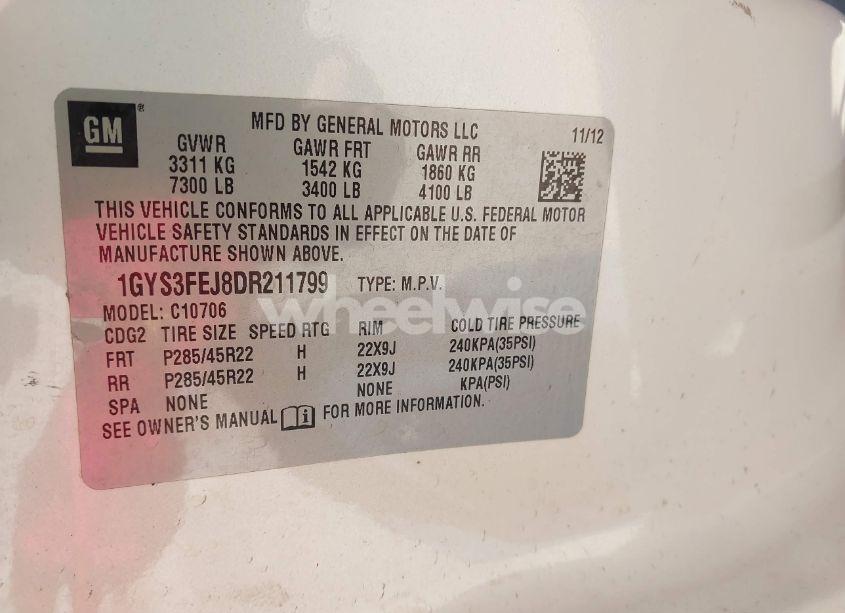 Photo 9 of 2013 Cadillac Escalade HYBRID PLATINUM (VIN 1GYS3FEJ8DR211799)