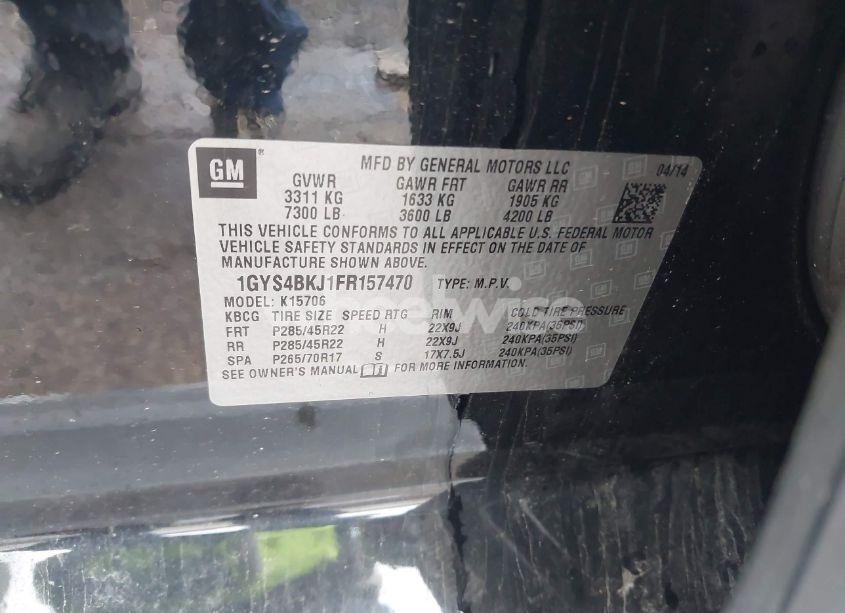 Photo 9 of 2015 Cadillac Escalade LUXURY (VIN 1GYS4BKJ1FR157470)