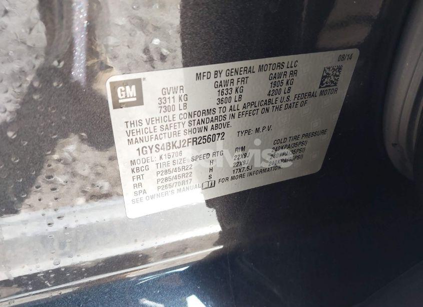 Photo 9 of 2015 Cadillac Escalade LUXURY (VIN 1GYS4BKJ2FR256072)