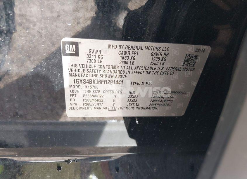 Photo 9 of 2015 Cadillac Escalade LUXURY (VIN 1GYS4BKJ6FR291441)