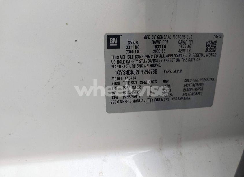 Photo 9 of 2015 Cadillac Escalade PREMIUM (VIN 1GYS4CKJ2FR284735)