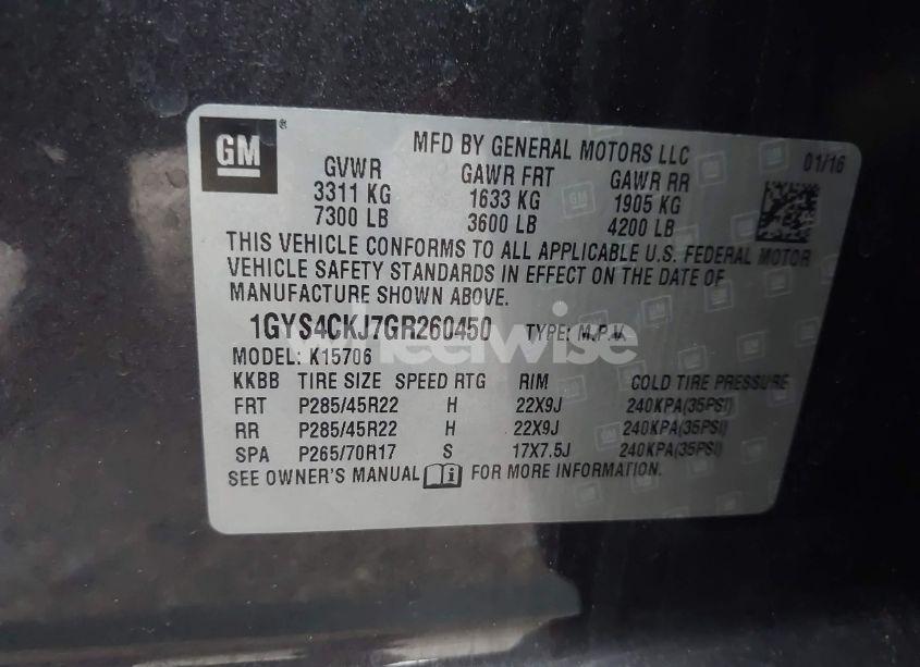 Photo 9 of 2016 Cadillac Escalade PREMIUM COLLECTION (VIN 1GYS4CKJ7GR260450)