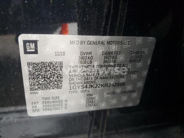 Photo 3 of 2019 CADILLAC ESCALADE ESV PREMIUM LUXURY (VIN 1GYS4JKJ2KR242886)