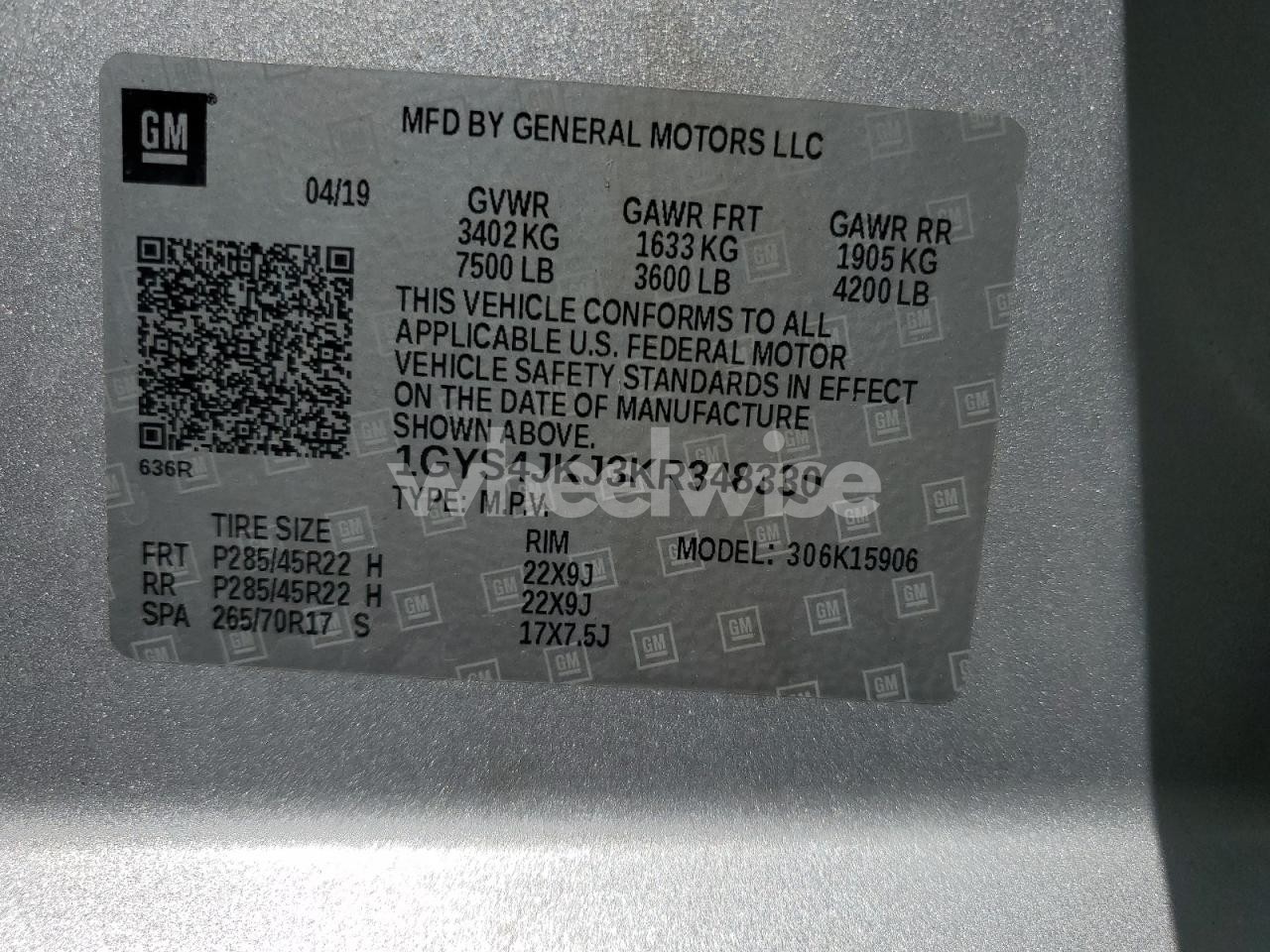 Photo 13 of 2019 CADILLAC ESCALADE ESV PREMIUM LUXURY (VIN 1GYS4JKJ3KR348330)