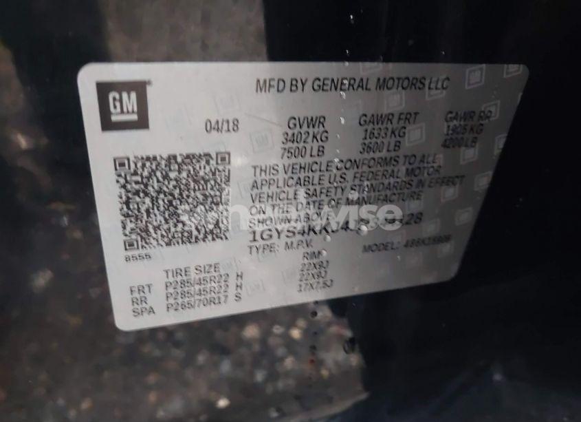 Photo 9 of 2018 Cadillac Escalade ESV PLATINUM (VIN 1GYS4KKJ4JR344128)