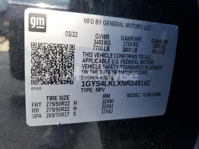 Photo 13 of 2022 CADILLAC ESCALADE ESV PREMIUM LUXURY (VIN 1GYS4LKLXNR248162)