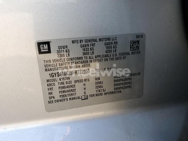 Photo 13 of 2015 CADILLAC ESCALADE LUXURY (VIN 1GYS4MKJ5FR722556)