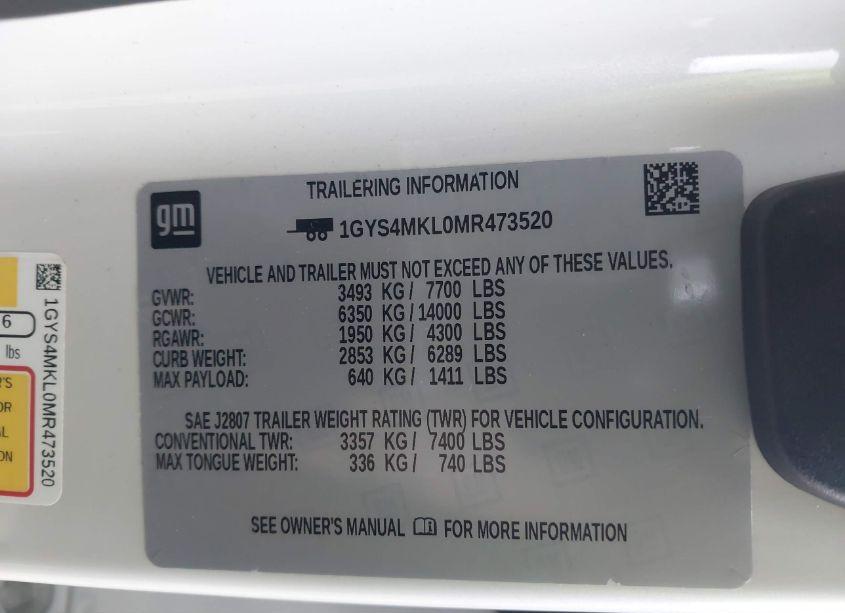 Photo 9 of 2021 Cadillac Escalade ESV 4WD PREMIUM LUXURY PLATINUM (VIN 1GYS4MKL0MR473520)