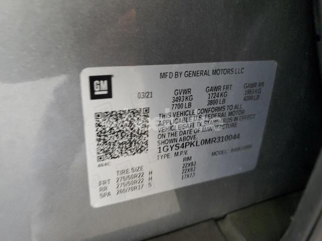 Photo 10 of 2021 CADILLAC ESCALADE ESV SPORT (VIN 1GYS4PKL0MR310044)