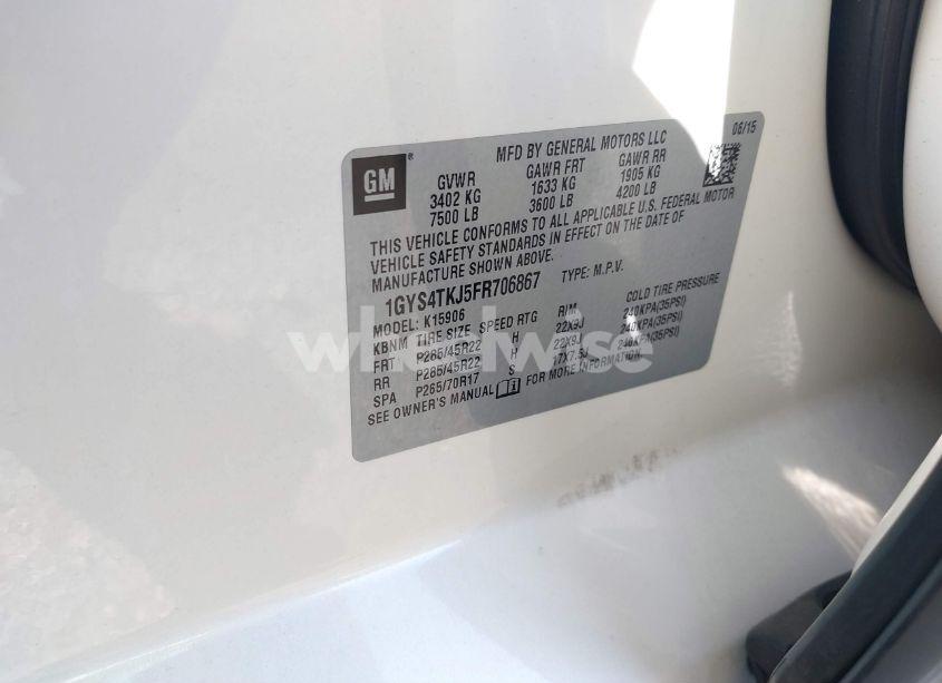 Photo 9 of 2015 Cadillac Escalade ESV PREMIUM (VIN 1GYS4TKJ5FR706867)