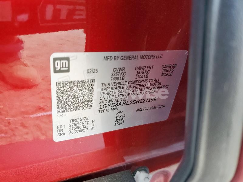 Photo 3 of 2025 CADILLAC ESCALADE LUXURY (VIN 1GYS8ARL2SR227199)