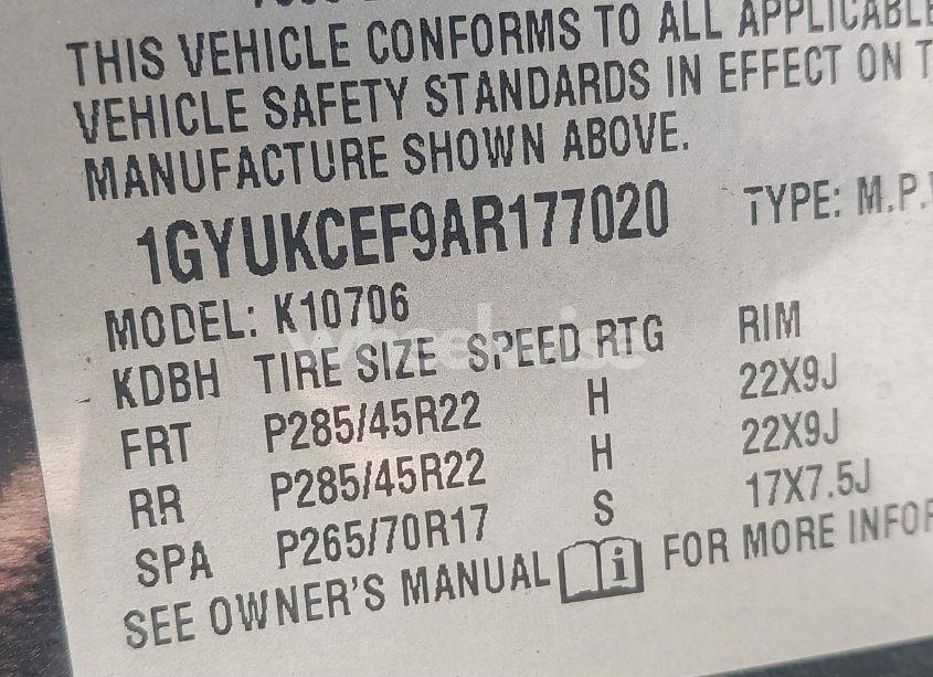 Photo 9 of 2010 Cadillac Escalade PREMIUM (VIN 1GYUKCEF9AR177020)