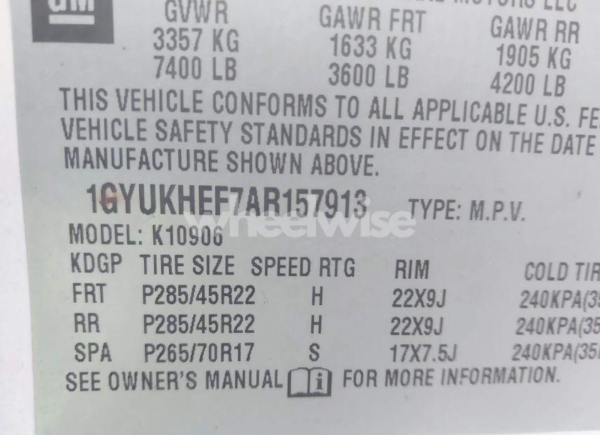 Photo 9 of 2010 Cadillac Escalade ESV LUXURY (VIN 1GYUKHEF7AR157913)