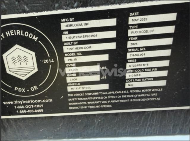 Photo 5 of 2025 'OTHER RV' OTHER (VIN 1H9U12241SP663901)