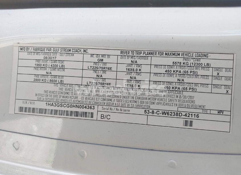 Photo 8 of 2017 Chevrolet Express CUTAWAY WORK VAN (VIN 1HA3GSCG0HN004363)